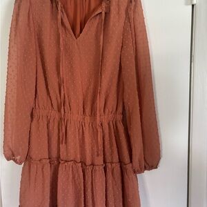 Elegant Rust Dress